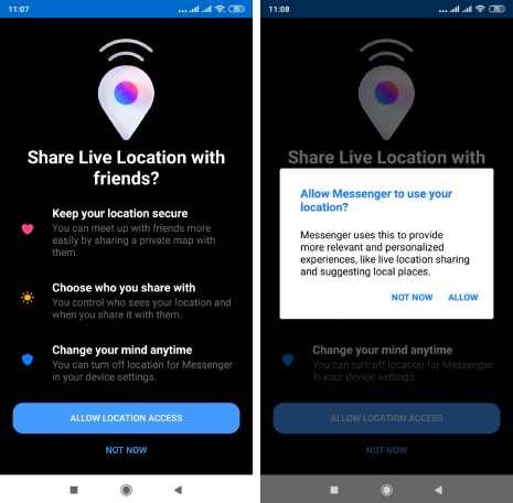 السماح بالوصول إلى الموقع الجغرافي