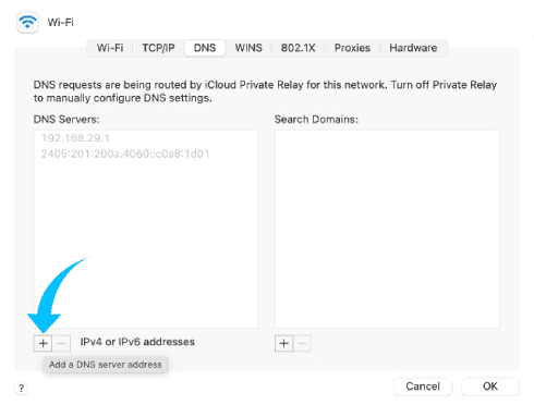 تغيير DNS على Mac