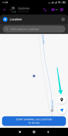 مشاركة موقع جغرافي على الخريطة