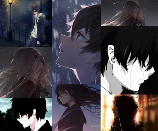 خلفيات أفتارات انمي حزينة