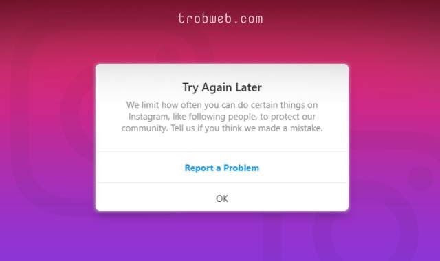 حل مشكلة Try Again Later في إنستقرام