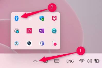إعدادات البلوتوث