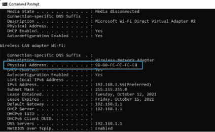 معرفة عنوان Mac للكمبيوتر