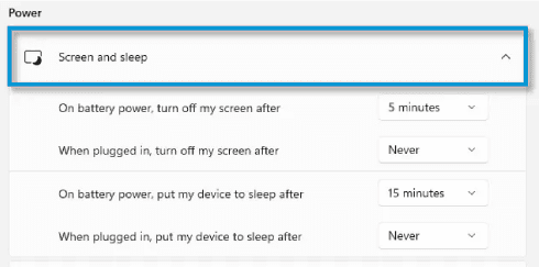 جعل شاشة الكمبيوتر لا تنطفئ في ويندوز 11