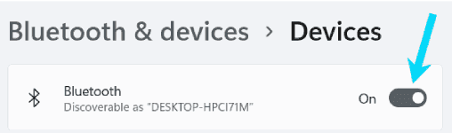 تمكين Bluetooth على الكمبيوتر