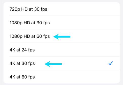 تمكين وضع فيديو ProRes على الايفون