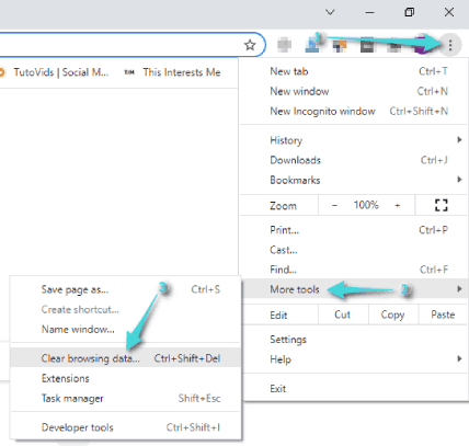 مسح سجل التصفح في جوجل كروم