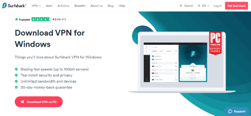 تنزيل Surfshark VPN على الكمبيوتر