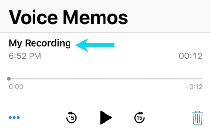 تغيير إسم التسجيل الصوتي