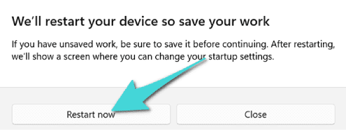 تأكيد إلغاء تثبيت تحديث رئيسي