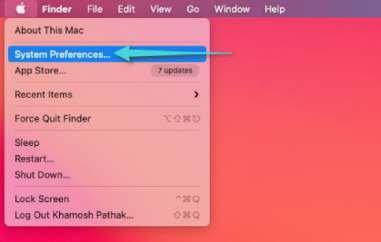 تفضيلات النظام على الماك