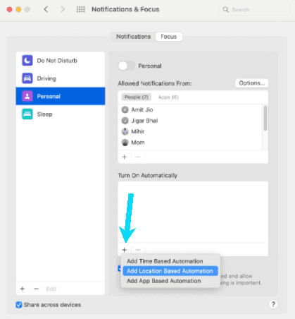 تمكين Focus Mode تلقائياً على الماك