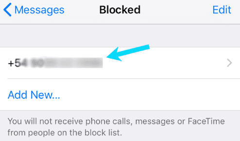 معرفة الأرقام المحظورة في الايفون