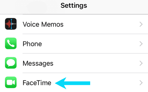 إعدادات FaceTime في الايفون