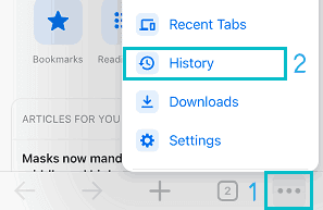 مسح سجلّ البحث في متصفح Chrome على الايفون