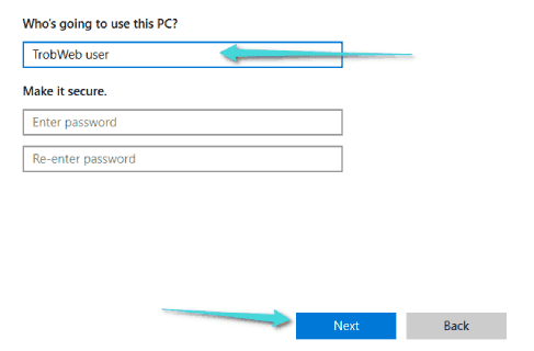 إنشاء حساب مستخدم جديد على Widnows 11