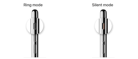 إلغاء الوضع الصامت عبر المفتاح الجانبي