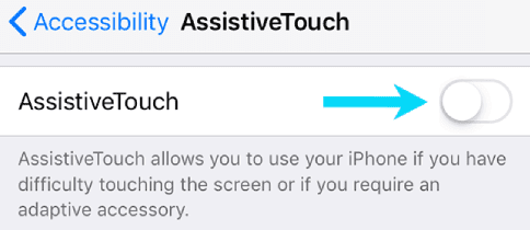 تمكين AssistiveTouch