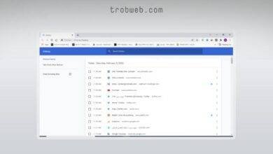 إظهار سجل التصفح في Google Chrome