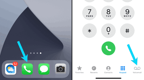 البريد الصوتي في الايفون