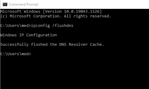مسح كاش DNS على الكمبيوتر