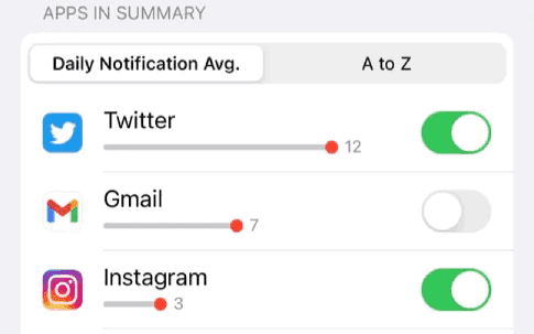 تعطيل ملخص الإشعارات في الايفون
