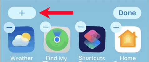 إضافة أداة لمعرفة نسبة البطارية في الايفون
