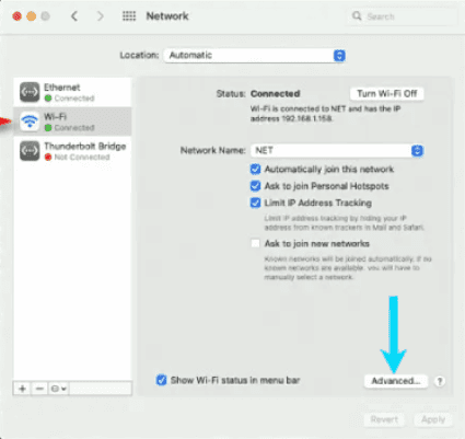 تغيير خادم DNS على الماك