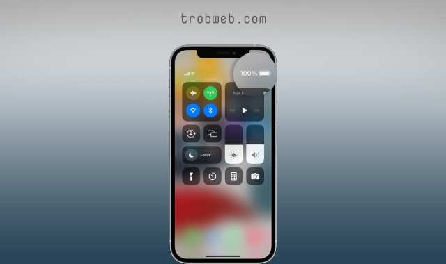 إظهار النسبة المئوية لبطارية الايفون 13