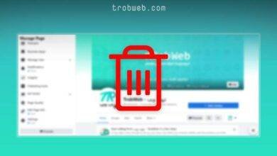 حذف صفحة Facebook