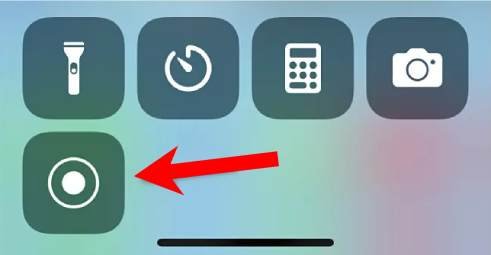 تسجيل الشاشة في ايفون 13