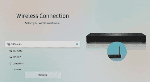 توصيل تلفاز سامسونج بشبكة الواي فاي