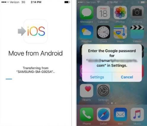 طريقة نقل البيانات من اندرويد إلى iPhone