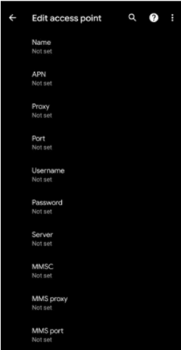 إعداد APN يدوياً في الاندرويد