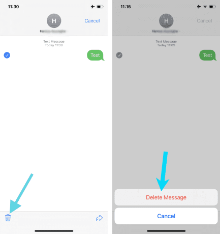 منع إرسال الرسالة على iMessage