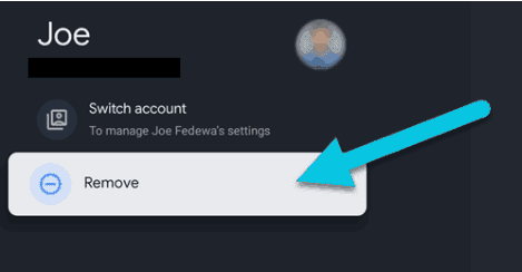 حذف ملف تعريف على Google TV