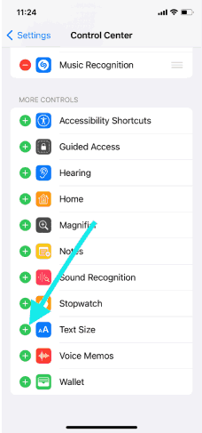 تغيير حجم الخط في التطبيقات على الايفون