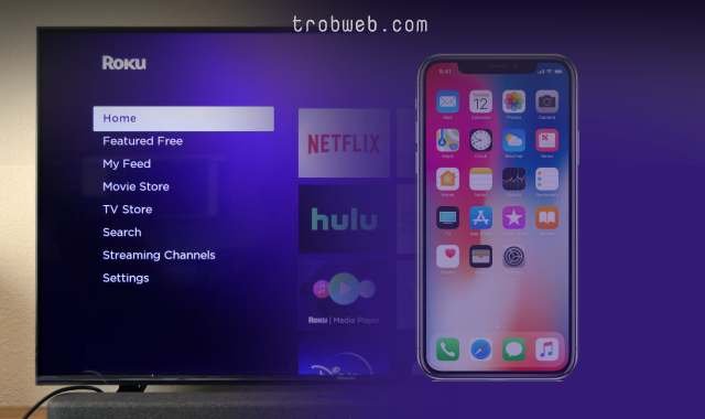 إظهار شاشة الايفون أو الايباد على التلفاز Roku