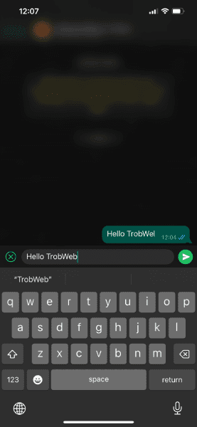 تعديل الرسالة بعد الإرسال على Whatsapp