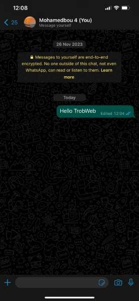 كيفية تعديل الرسالة بعد الإرسال على واتس اب